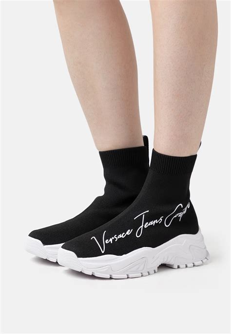 versace jeans sneakers alte black|Altro.